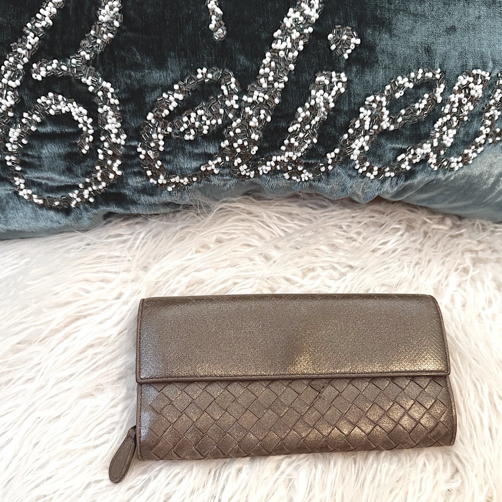 ⭐️💲SOLD💲⭐️ Bottega Veneta intrecciato Leather vintage weave wallet - Picture 2 of 14